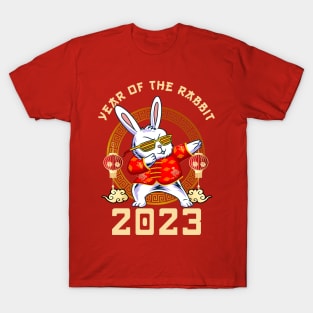 Dabbing Rabbit Year of the Rabbit 2023 Chinese New Year 2023 T-Shirt